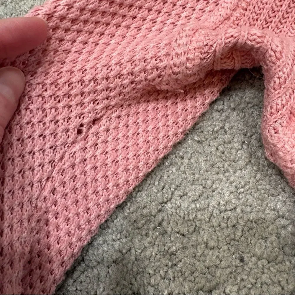 FP We The Free She’s A Keeper Mock Neck Puff Sleeve Pink Size XS